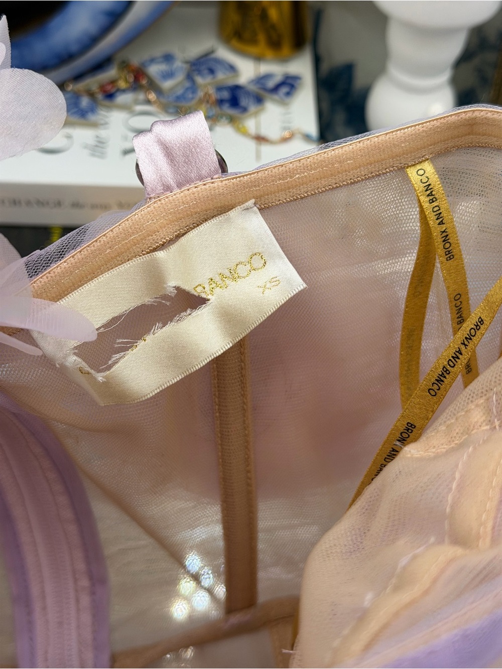 🆕 BRONX & BANCO 🧿 NWOT Rosalie Floral-Appliqué Mini Dress, Lavender, Sz XS US2 - Picture 15 of 16